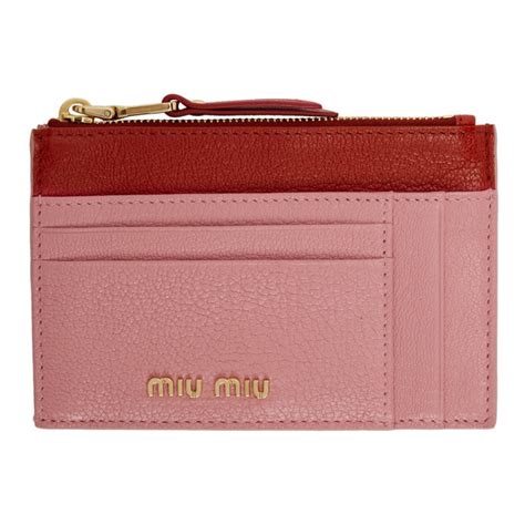 miu miu card holder cherry